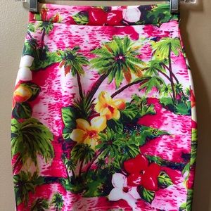 “Hawaiian Barbie” Stretchy Mini Skirt by Nameless